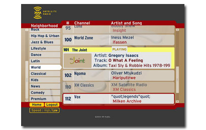 online satellite radio